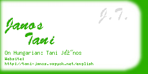 janos tani business card